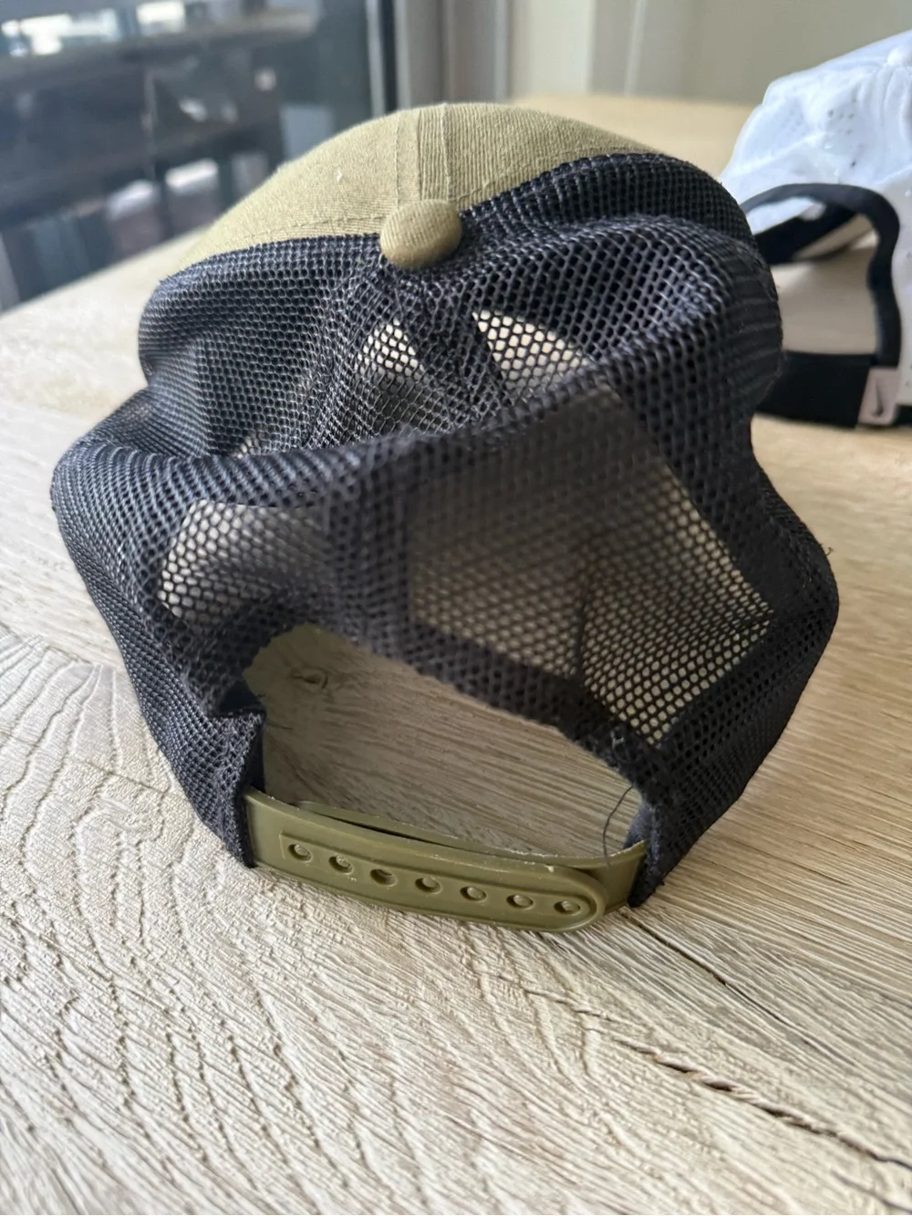 Nike Olive Green and Black Mesh Logo Trucker Cap